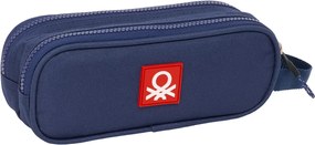 Διπλή Κασετίνα Benetton Flag Ναυτικό Μπλε 21 x 8 x 6 cm