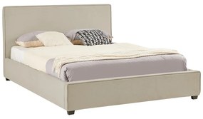 Κρεβάτι διπλό Bedka pakoworld ύφασμα γκρι με αποθηκευτικο χώρο160x200εκ