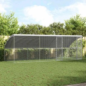 vidaXL Κλουβί για κότες 3 τεμ. Ασημί 600 x 200 x 200 εκ.
