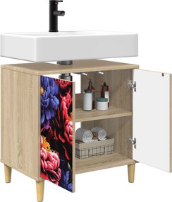 vidaXL Ντουλάπι Μπάνιου KIEL Sonoma 60 x 40 x 60 εκ Επεξεργασμένο Ξύλο