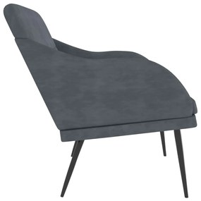 vidaXL Πάγκος Σκούρο Γκρι 110x76x80 εκ. Βελούδινος