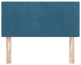 vidaXL Κεφαλάρι με φώτα λωρίδας LED με κεφαλάρι Μπλε 90 cm Βελούδο