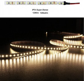 Adeleq Ταινία Led 5 Μέτρα 12Vdc 12W Και 120Led Ανά Μέτρο Ip54 Θερμό 30-4612120200