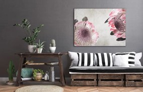 Πίνακας σε καμβά ροζ λουλούδια KNV1024 30cm x 40cm