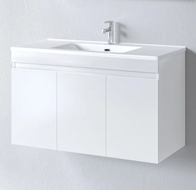 Martin Omega 100 White Gloss - Βάση Επίπλου Με Νιπτήρα (100x46)
