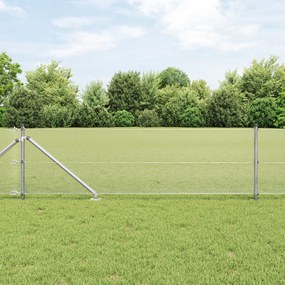 vidaXL Σιδηροκατασκευή με 13 Βίδες Στήριξης 0.4x100 m Γαλβανισμένος Χάλυβας