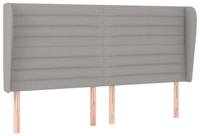 vidaXL Κρεβάτι Boxspring με Στρώμα Ανοιχτό Γκρι 200x200 εκ. Υφασμάτινο