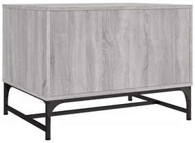 vidaXL Τραπεζάκι Σαλονιού Sonoma Γκρι 68,5x50x50 εκ με Γυάλινες Πόρτες