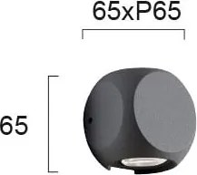 Απλίκα LED Εξωτερικού Χώρου Viokef Ballito Anthracite 4210901