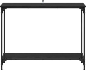 vidaXL Τραπέζι κονσόλας με ράφι Μαύρη δρυς 101 x 30.5 x 75 εκ