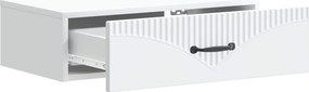 vidaXL Τραπεζάκι Τοίχου Λευκό 59 x 34,5 x 17 εκ. Επεξεργασμένο Ξύλο