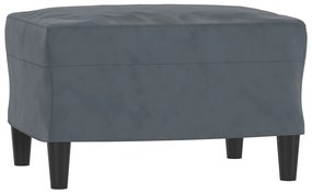 vidaXL Υποπόδιο Σκούρο Γκρι 60 x 50 x 41 εκ. Βελούδινο