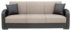 Καναπές Κρεβάτι Τριθέσιος ArteLibre MARTINI Καφέ PU 215x84x84cm