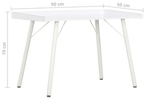 vidaXL Γραφείο Λευκό 90 x 50 x 79 εκ.