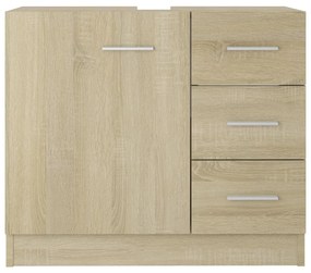 vidaXL Ντουλάπι Νιπτήρα Sonoma Δρυς 63x30x54 εκ. Επεξεργασμένο Ξύλο