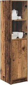 vidaXL Highboard Παλιό Ξύλο 35 x 37 x 142 εκ Επεξεργασμένο ξύλο