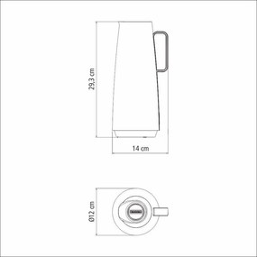 Θερμός 1,0lt EXATA 61636/103-BLACK - Tramontina