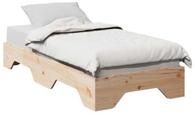 Πλαίσιο κρεβατιού χωρίς στρώμα στοιβαζόμενο από μασίφ ξύλο