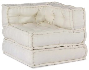 Modular Pouffe Cream 70x70x54 ύφασμα - Κρεμ