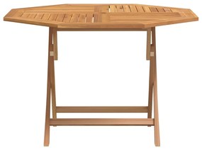 vidaXL Τραπέζι Κήπου Πτυσσόμενο 110 x 110 x 75 εκ. Μασίφ Ξύλο Teak