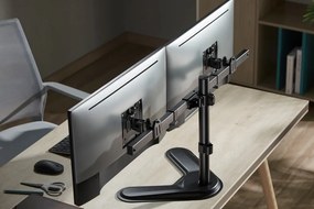 BRATECK βάση γραφείου για 2x οθόνες LDT57-T02, 17-32", έως 9kg