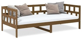 vidaXL Καναπές Κρεβάτι Καφέ Μελί 80 x 200 εκ. από Μασίφ Ξύλο Πεύκου