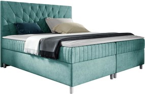 Επενδυμένο κρεβάτι Prowansja-Petrol-140 x 200