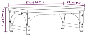 Βάση Οθόνης Sonoma Δρυς 37 x 23 x 14 εκ. από Επεξεργασμένο Ξύλο - Καφέ