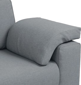 vidaXL 3-Θέσιος καναπές Ανοιχτό γκρι 220 cm ύφασμα