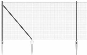 vidaXL Φράχτης με Στήλες. Γκρι 1.2 x 25 m Ατσάλι