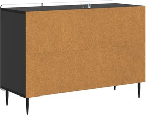 vidaXL Πλαϊνό γραφείο Μαύρο 89 x 34,5 x 62 εκ. Επεξεργασμένο Ξύλο