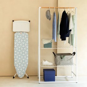 Τραπέζι σιδερώματος Brabantia B 1005619, 124x38 cm, 7 θέσεις ρύθμισης, υποδοχή γεννήτριας ατμού, γαλάζιο χρώμα