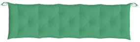 Μαξιλάρι Πάγκου Κήπου Πράσινο 180x50x7 εκ. Ύφασμα Oxford - Πράσινο