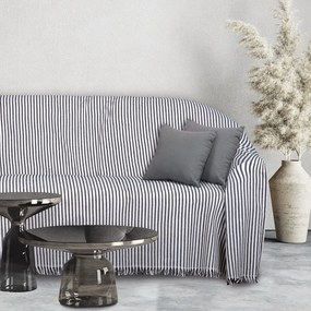 Ριχτάρι 0253 Ecru-Black Das Home Three-Seater 180x300cm Βαμβάκι-Πολυέστερ