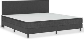 vidaXL Κρεβάτι Boxspring Σκούρο Γκρι 200 x 200 εκ. Υφασμάτινο