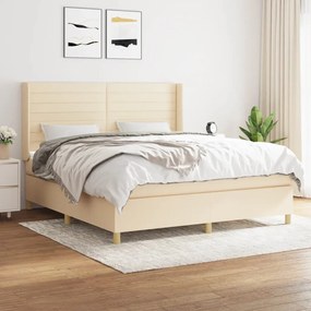 ΚΡΕΒΑΤΙ BOXSPRING ΜΕ ΣΤΡΩΜΑ ΚΡΕΜ 180X200 ΕΚ. ΥΦΑΣΜΑΤΙΝΟ 3132094