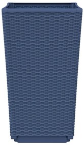 vidaXL Ζαρντινιέρες Κήπου 2 τεμ. Μπλε Γκρι 32,5x32,5x57 εκ. Πολυπροπυλένιο