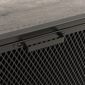 vidaXL Ντουλάπι Αποθήκευσης Γκρι 72 x 36 x 82 εκ. Μέταλλο / MDF