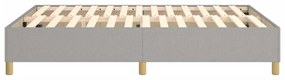 Πλαίσιο Κρεβατιού Boxspring Ανοιχτό Γκρι 140x190 εκ. Υφασμάτινο - Γκρι