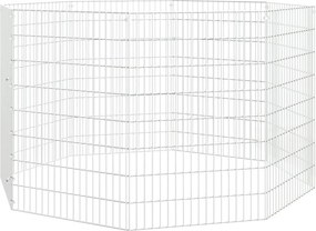 vidaXL Περίφραξη Ζώων Ελεύθερης Βοσκής 8 Πάνελ 54x80 εκ. Γαλβ. Σίδερο