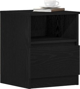 vidaXL Κομοδίνο 2 τεμ. Μαύρη Οξυά 40 x 40 x 50 cm Επεξεργασμένο Ξύλο