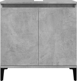 vidaXL Ντουλάπι Νιπτήρα Γκρι Σκυρ. 58x33x60 εκ. Επεξεργασμένο Ξύλο