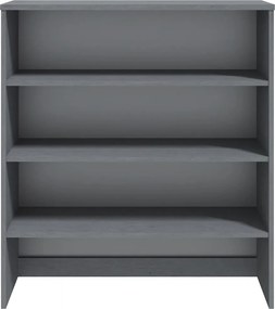vidaXL Πάνω Μέρος Ντουλαπιού HAMAR Γκρι 90x30x100 εκ. Μασίφ Πεύκο