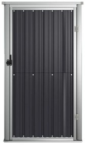 vidaXL Αποθήκη Εργαλείων Κήπου Ανθρακί 88x89x161 εκ. Γαλβαν. Ατσάλι