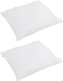 vidaXL Μαξιλάρι με μαξιλάρι 2 pcs Λευκό 80 x 80 cm Φτερό