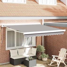 vidaXL Αυτόματη Σκηνή με Ρολό σε Ανοιχτό Γκρι 350 x 250 εκ.
