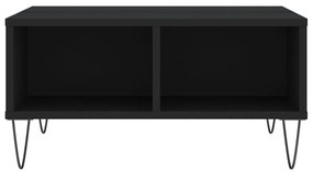 vidaXL Τραπεζάκι Σαλονιού Μαύρο 60x60x30 εκ. από Επεξεργασμένο Ξύλο