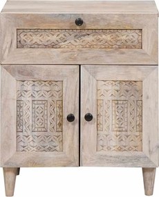 vidaXL Κομοδίνο Λευκό 50 x 33 x 60 εκ Επεξεργασμένο Ξύλο