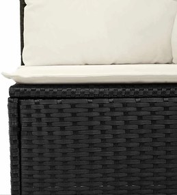 vidaXL Σετ Καναπέ Κήπου με μαξιλάρι 6 pcs Μαύρο Πολυ ράταν