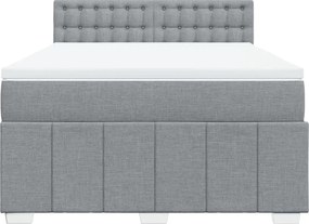 vidaXL Κρεβάτι Boxspring με Στρώμα Αν. Πράσινο 160x200εκ Υφασμάτινο